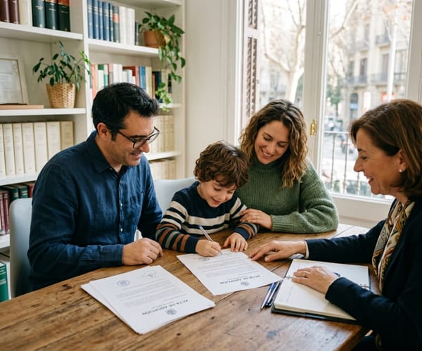 Adoptar al hijo de mi pareja en España